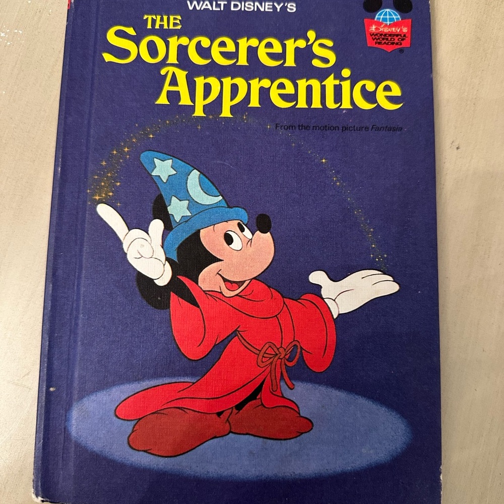 Vintage Disney's The Sorcerer's Apprentice Book - Blue and Red